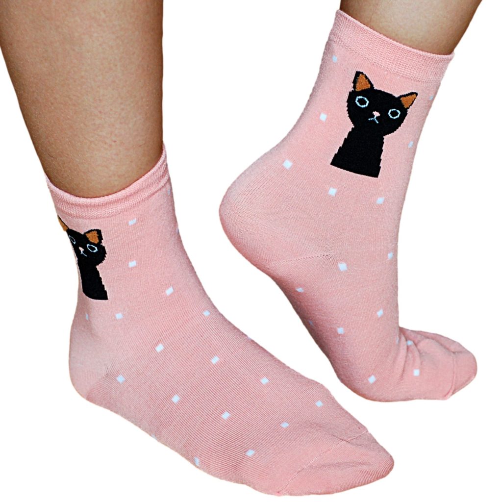 chaussettes dessin chat