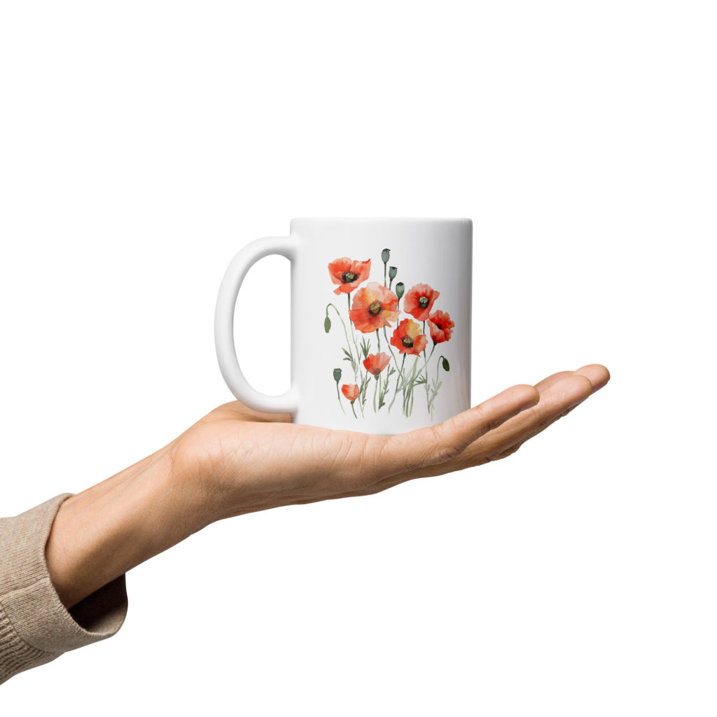 tasse coquelicot